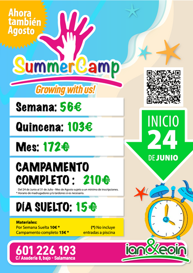 CAMPAMENTO - SALAMANCA - OFERTAS 2022 - Campamento de Verano 2022 - VERANO 2022